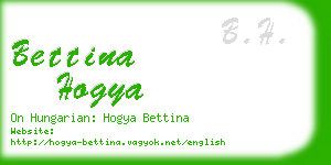 bettina hogya business card